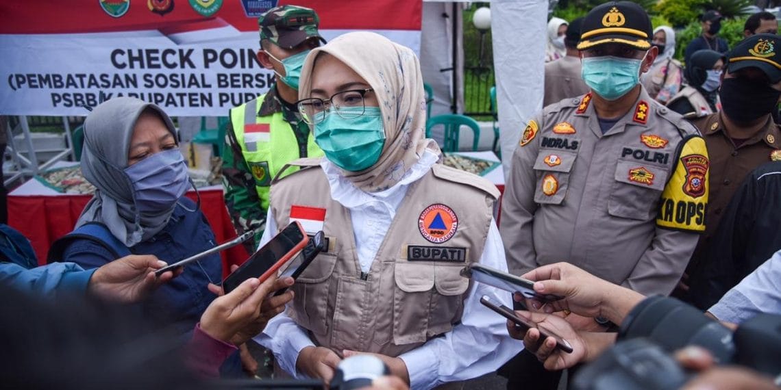 Hari Ke 2 PSBB, Kabupaten Purwakarta Volume Kendaraan Masih Terpantau Padat