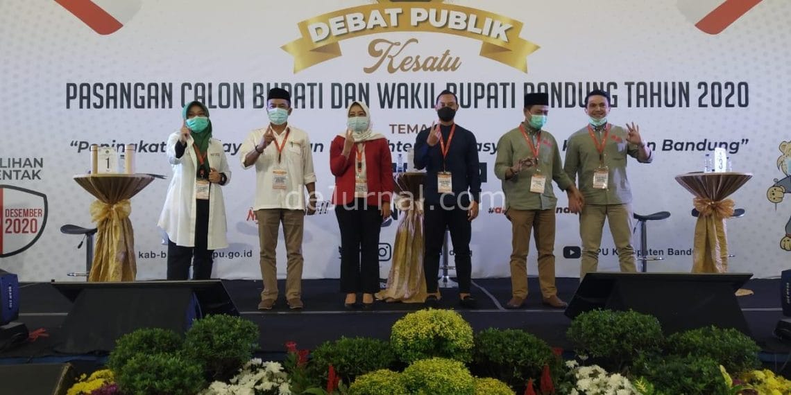Debat publik Calon Bupati/ Wakil Bupati Bandung , Sabtu (31/10/2020).
