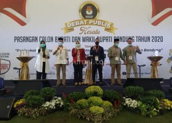 Debat publik Calon Bupati/ Wakil Bupati Bandung , Sabtu (31/10/2020).