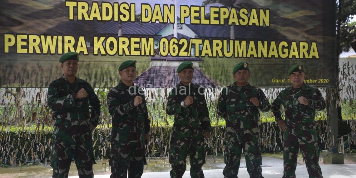 Korem 062/Tn Laksanakan Giat Tradisi Pelepasan Perwira