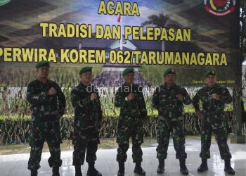 Korem 062/Tn Laksanakan Giat Tradisi Pelepasan Perwira