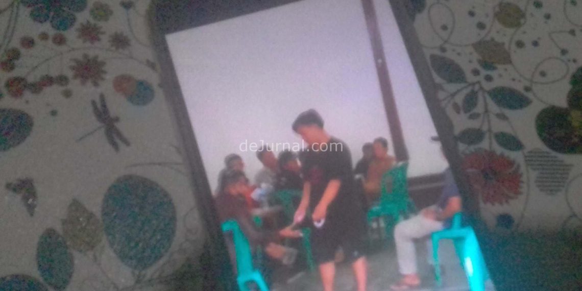 Tangkapan layar saat video dugaan perjokian dan pungli diputarkan.