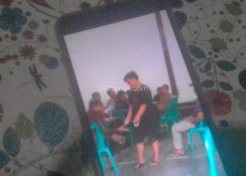 Tangkapan layar saat video dugaan perjokian dan pungli diputarkan.