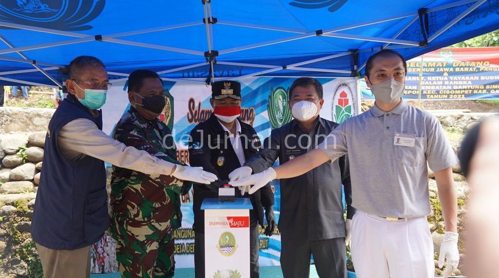 Danrem Tarumanagara Dampingi Pangdam Siliwangi Resmikan Jembatan Gantung Simpay Asih