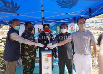 Danrem Tarumanagara Dampingi Pangdam Siliwangi Resmikan Jembatan Gantung Simpay Asih