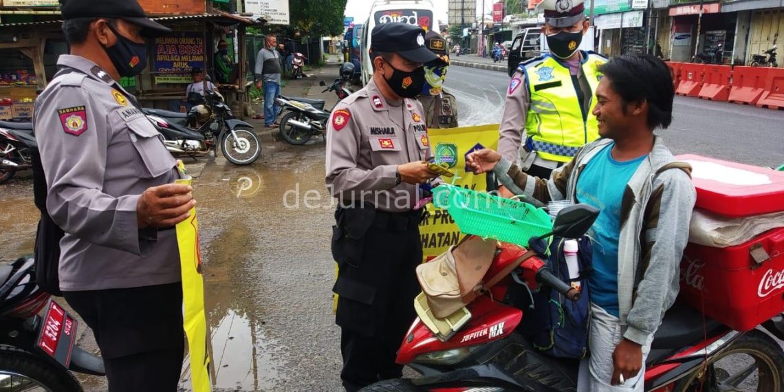 Polsek Pusakanagara Tertibkan Warga Masyarakat Tidak Menggunakan masker
