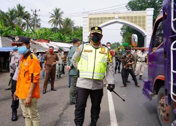 Kapolres Cianjur Bersama Forkopimda Pimpin Patroli PPKM