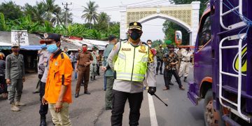 Kapolres Cianjur Bersama Forkopimda Pimpin Patroli PPKM