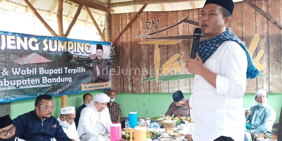 Bupati Bandung terpilih HM Dadang Supriatna saat Jumling di Kecamatan Cimaung. Foto : Dejurnal.com.