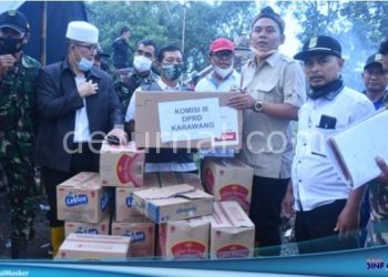 Rombongan Komisi III DPRD Karawang Tinjau Sejumlah Lokasi Terdanpak Banjir