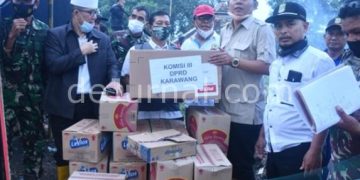 Rombongan Komisi III DPRD Karawang Tinjau Sejumlah Lokasi Terdanpak Banjir