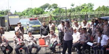 Jelang Pertandingan Sepak Bola Persib Vs Persija, Polda Jabar dan Polrestabes Bandung Laksanakan TFG (Tactical Floor Game)
