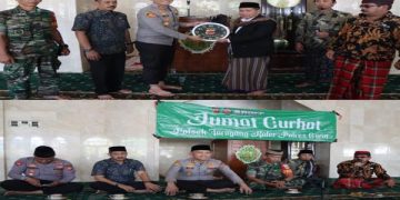 Jum’at Curhat Polisi di Mesjid Agung Tarogong Kaler
