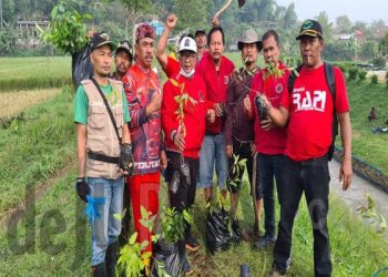 HUT PDI Perjuangan Ke-50, PAC Kecamatan Ciparay Peduli Lingkungan Laksanakan Tanam Pohon