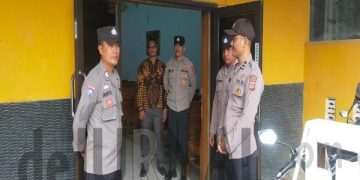Polisi  Laksanakan Pengamanan Kebaktian Ibadah Minggu