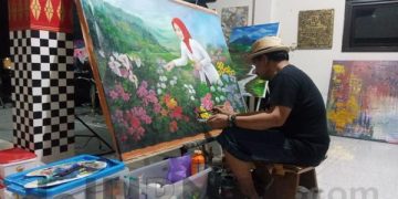 Lukisan “Imaji Barong”Karya R Cahyadi Untuk Pameran se-Asia Tenggara