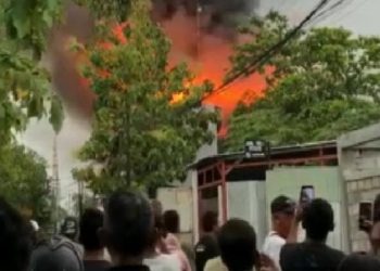 Gudang Tiner MWG 9 B Kebakaran, Diduga Akibat Korsleting Listrik