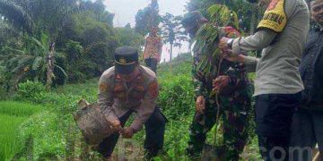 Polisi di Bantarujeg Gagas Penghijauan Areal Rawan Bencana Alam