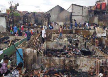 Puluhan Rumah di Desa Sukamenak Ludes Terbakar, Diduga Api Berasal Dari Lilin