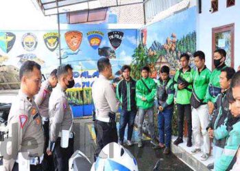 Ops Keselamatan Lodaya, Polisi Beri Edukasi Safety Riding Ke Ojol Ciamis