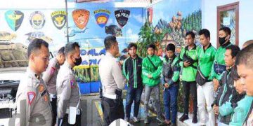 Ops Keselamatan Lodaya, Polisi Beri Edukasi Safety Riding Ke Ojol Ciamis