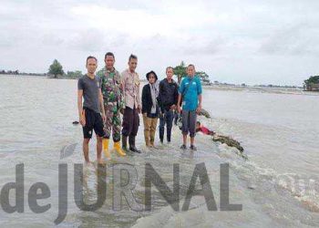 Sinergitas TNI POLRI Melaksanakan Pengecekan Terdampak Banjir Diwilayah Kec. Tempuran