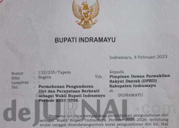 Warga Netizen Geger, Surat Permohonan Pengunduran Diri Wakil Bupati Indramayu Beredar