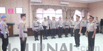 Kapolres Sumedang Lantik Kenaikan Pangkat Pengabdian Terhadap Dua Personilnya