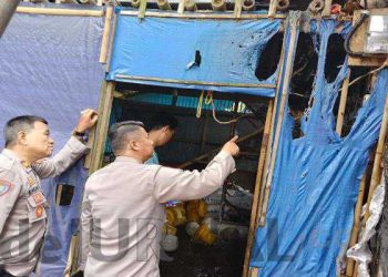 Adanya Kebakaran di Desa Sindang, Polisi   Langsung Cek Lokasi