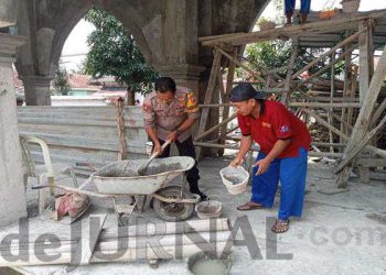 Upaya Polisi  Memakmurkan Masjid, Bantu Bersama Warga Dalam Pembangunan