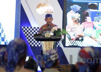 Kapolri Pimpin Kegiatan Launching Aplikasi Samsat Digital Nasional Pada Rakernis Fungsi Lalu Lintas Tahun 2023