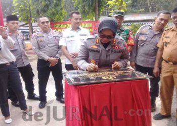 Kapolres Subang Resmikan Gedung Reskrim Polsek Cibogo Hasil Pembangunan Kapolsek Bersama Masyarakat