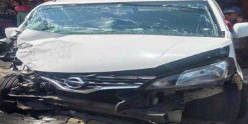 Diduga Oleng, Dua Mobil Bertabrakan di Jalan Raya Ciamis-Cikoneng