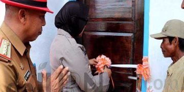 Polisi Resmikan Rumah Layak Huni Ke 25 di Desa Rancamulya, Patok Beusi