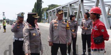Persiapan Jalur Mudik Lebaran, Polisi  Tinjau Proyek Pengerjaan Jalan dan Jembatan di Jalur Pantura