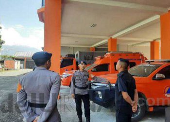 Sat Brimob Polda Kabar Kunjungi Kantor BPBD Kabupaten Garut, Laksanakan Koordinasi Penanganan Bencana