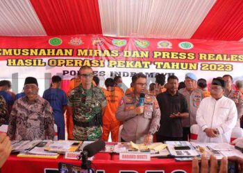 Ops Pekat Lodaya 2023, Polisi  Musnahkan Barang Bukti Miras Hingga Knalpot Brong