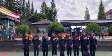 Tim Sar Sat Brimob Polda Jabar Laksanakan Siaga Antisipasi Terjadinya Bencana Alam
