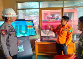 Sat Brimob Polda Jabar Kunjungi Kantor BPBD Kabupaten Garut Laksanakan Koordinasi Penanganan Bencana