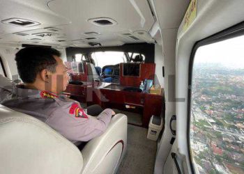 Kapolri Naik Heli Pantau Langsung Arus Mudik di Jalan Tol dan Arteri