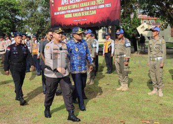 Ciptakan Mudik Aman Berkesan, Polres Lampung Tengah Gelar Apel Pasukan Operasi Ketupat Krakatau 2023