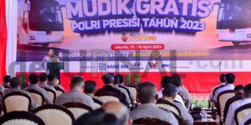 Kurangi Beban Jalan Tol dan Arteri, Kapolri Lepas 434 Bus Mudik Gratis Polri Presisi
