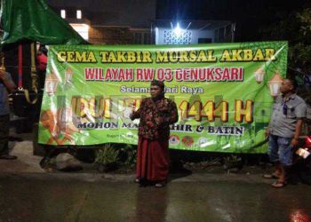 Gema Takbir Mursal Akbar Genuksari Meriahkan Idul Fitri 1444 H