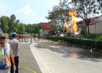 Semburan Api di Rest Area KM 86 Tol Cipali, Ternyata Berasal Dari Gas Alam