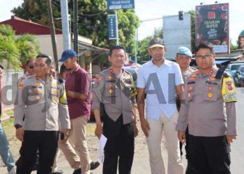 Polisi Monitoring Kesiapan Pengamanan kegiatan Nadran Nelayan Karangsong 2023