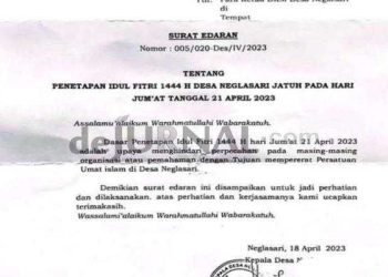 Muncul Surat Edaran Penetapan Idul Fitri Dari Satu Desa di Garut, Ceng Mujib : Penentuan 1 Syawal Kewenangan Siapa?
