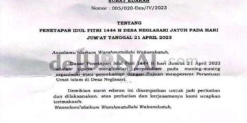 Muncul Surat Edaran Penetapan Idul Fitri Dari Satu Desa di Garut, Ceng Mujib : Penentuan 1 Syawal Kewenangan Siapa?