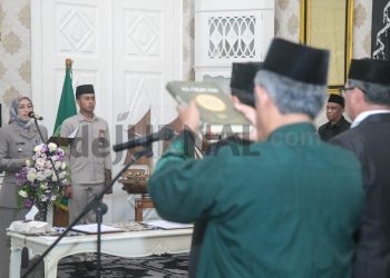 Bupati Anne Ratna Mustika Lantik Empat Pejabat Pimpinan Tinggi Pratama