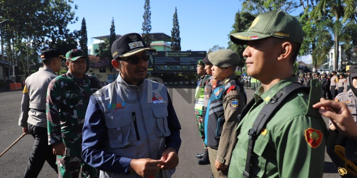 Wabup Helmi Pimpin Gelar Pasukan Pengamanan Pilkades Serentak Garut