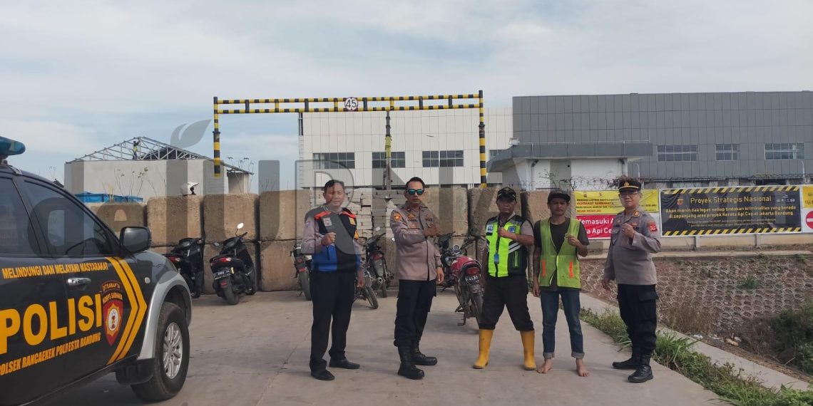 Ratusan Personel Polda Jabar Lakukan Pengamanan dan Pengawasan di Proyek KCJB